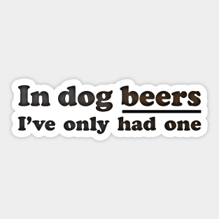 Dog Beers Sticker